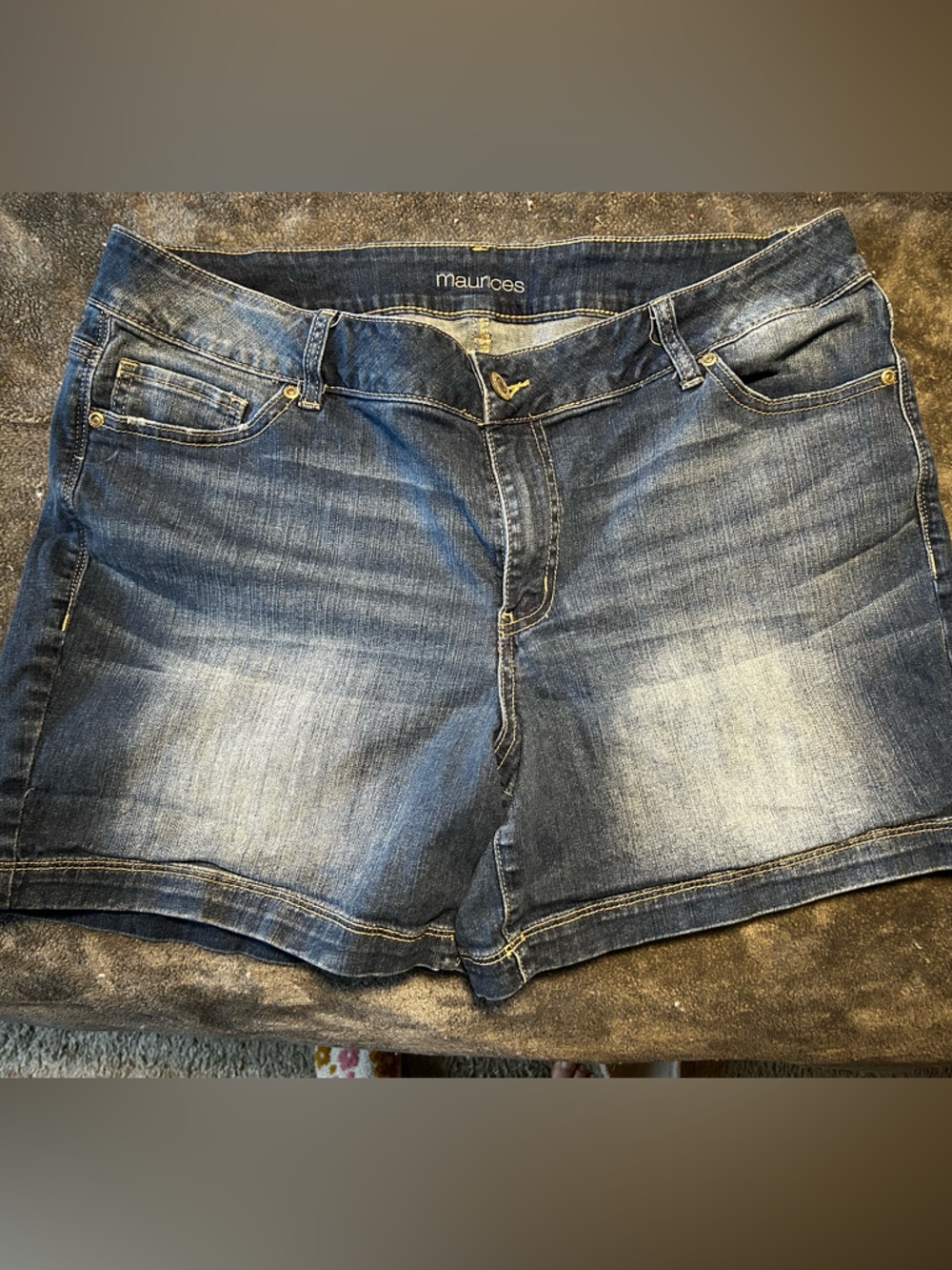 Maurices Blue Faded Denim Skirt